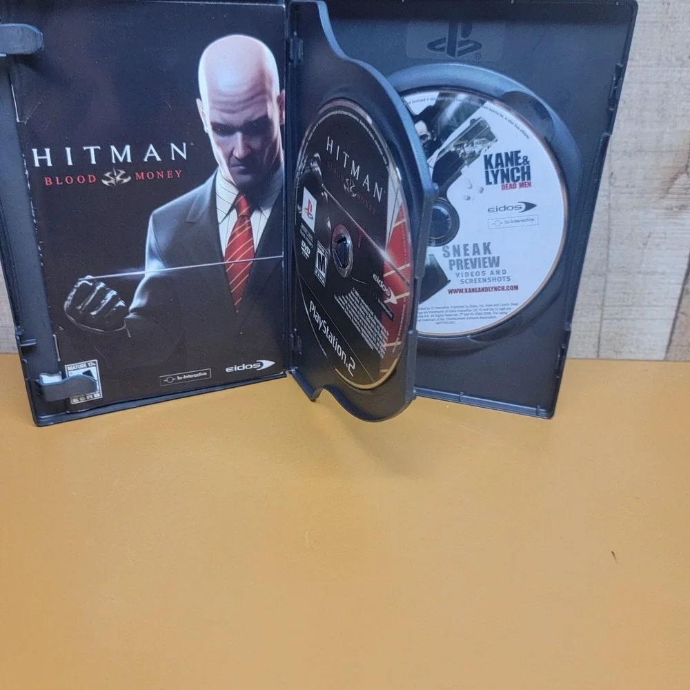 Hitman 2 Silent Assassin & Hitman Blood Money PS2 Game Bundle Greatest Hits CIB